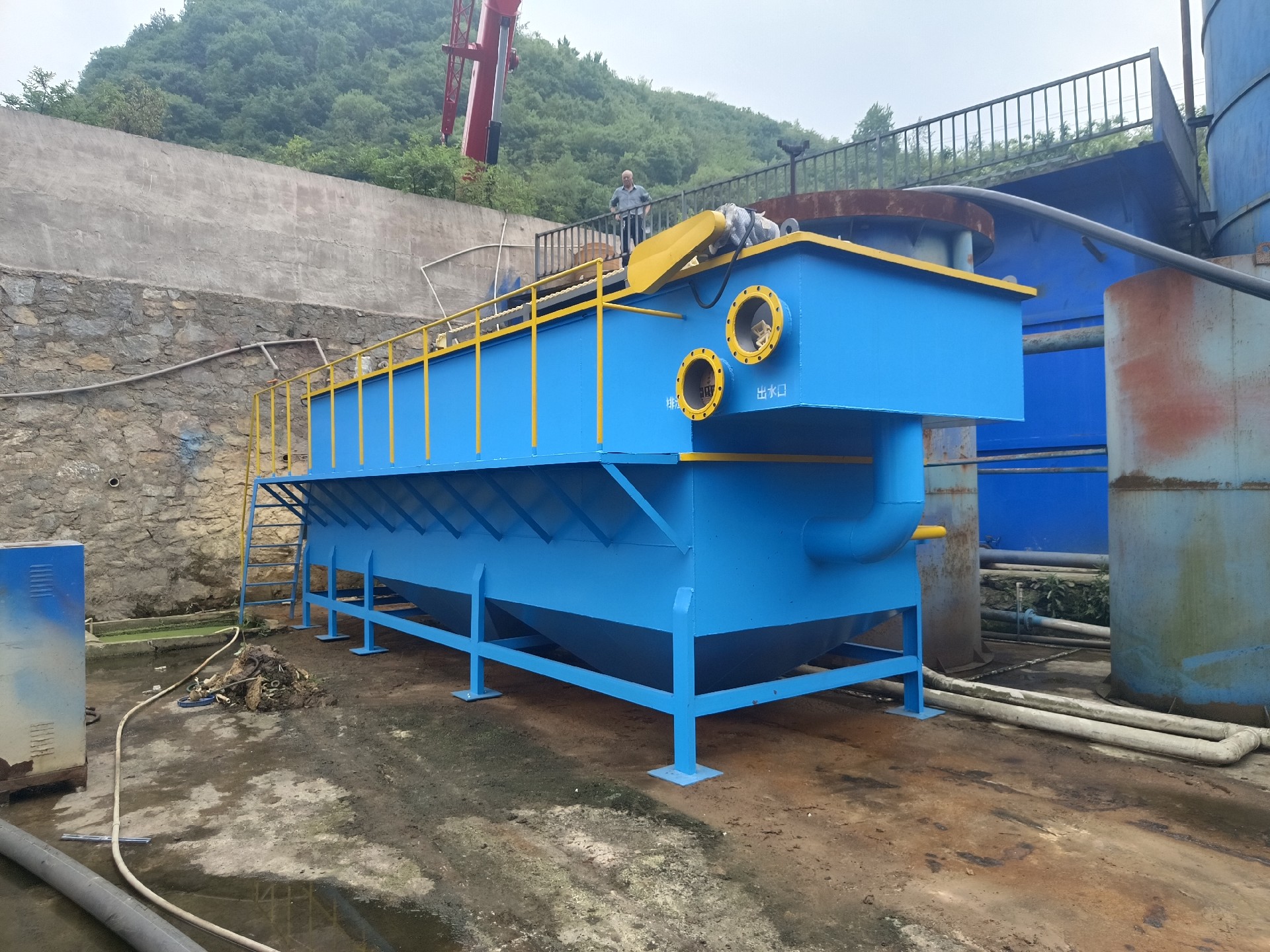 氣浮機，高效氣浮機，溶氣氣浮機，氣浮機安裝現場